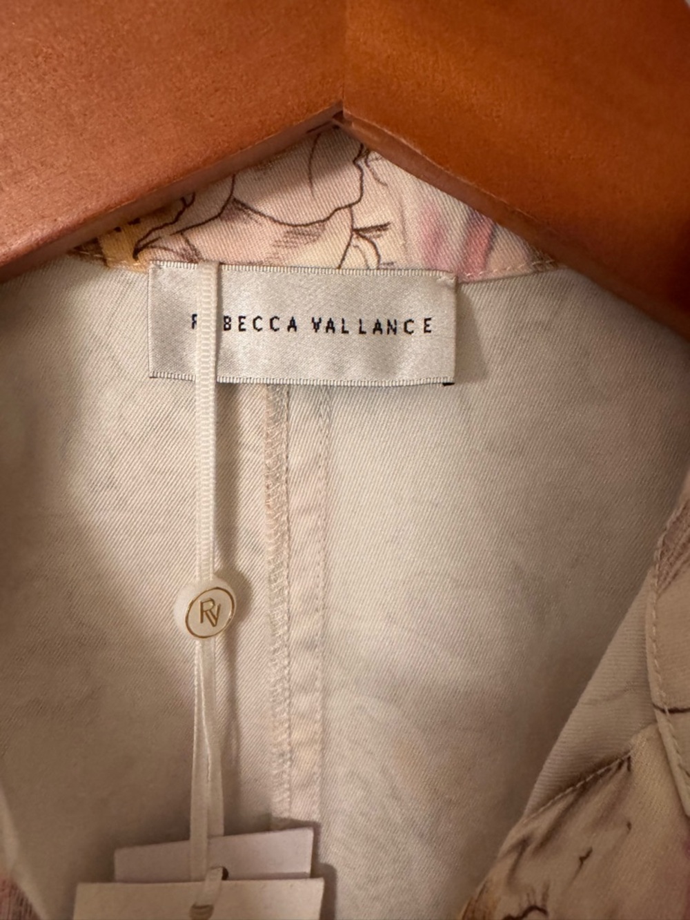 Rebecca Vallance Floral-Trim Utility Jumpsuit in Blush Size XS - Picture 4 of 13